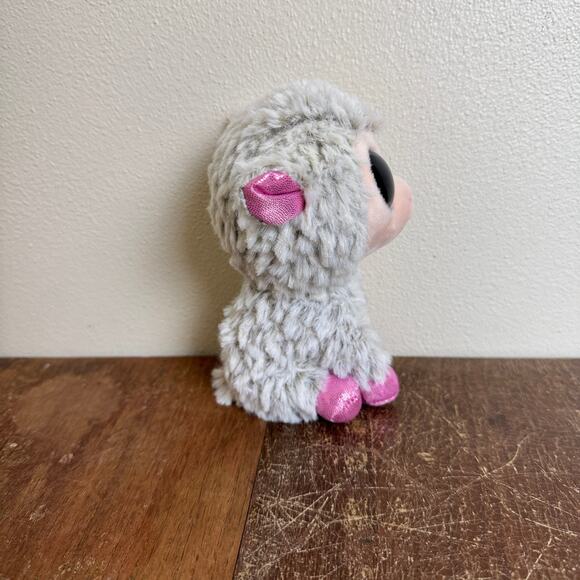 TY Beanie Boos Dixie 2017 Gray Pink Sheep Lamb Plushie Stuffed‎ Animal - Picture 5 of 7